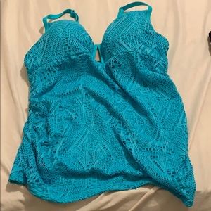 Mesh top tankini top